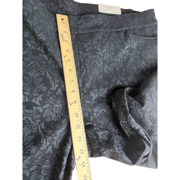 Chicos So Slimming Brigitte Tonal Jacquard Slim Ankle Pants  Black Size 4R - Picture 7 of 14